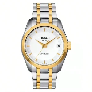 Tissot ساعة نسائية من تيسو بحركة ميكانيكية ومقاومة للماء